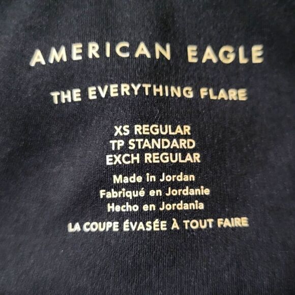 American Eagle Women's Black The Everything Highest Waist Flare Legging - Picture 6 of 14